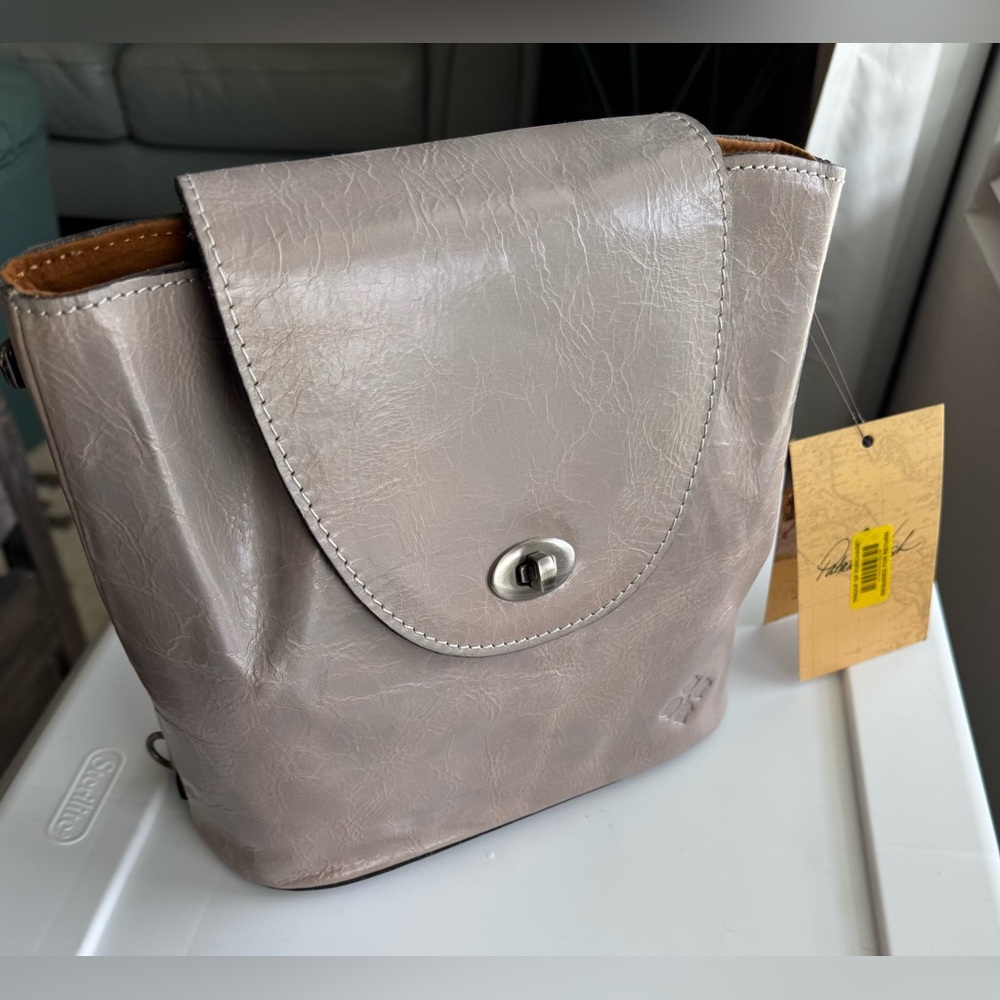 Patricia Nash Distressed Glazed - Convertible Purse/Backpack- Light Grey